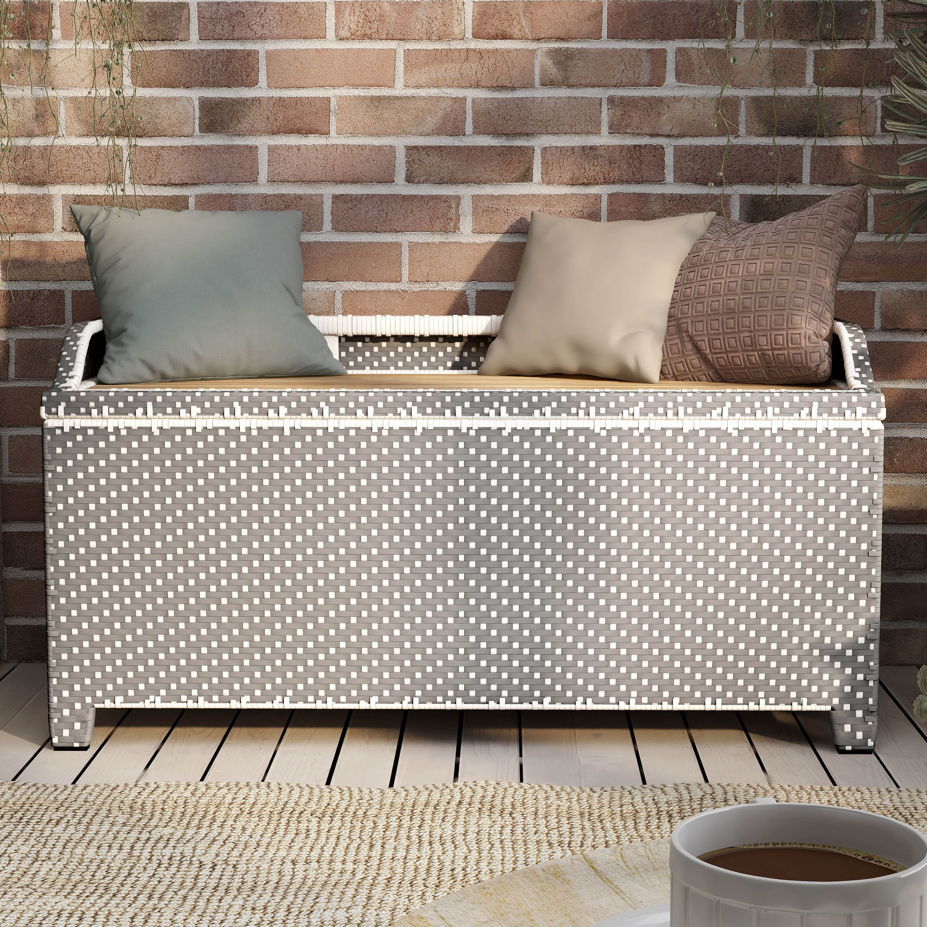 benchan様オーダー品 Lark Manor™ Angelah Tides Wicker Storage Bench & Reviews | Wayfair